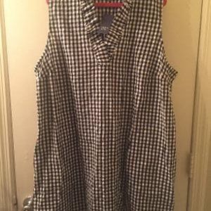 Crown & Ivy Black & White Gingham Dress Sz 3X NEW